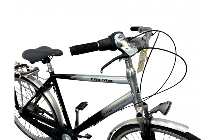 Herenfiets City Star m/silver/28/al/sity
