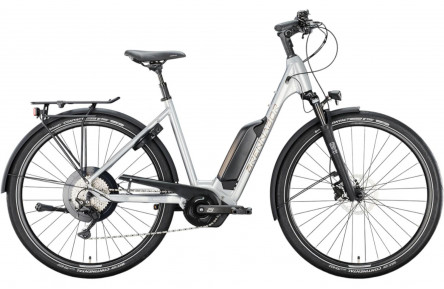 BRENNABOR Elektrische trekkingfiets T-38e 28"/55cm-L/10/glanzend zilver - lichtbruin/02502466