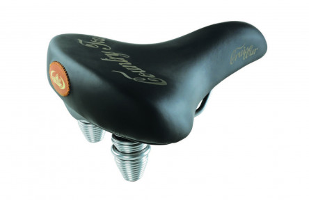 SELLE MONTEGRAPPA Fietszadel COUNTRY TOUR SUSPENSION AND SLING BLACK ON CARD