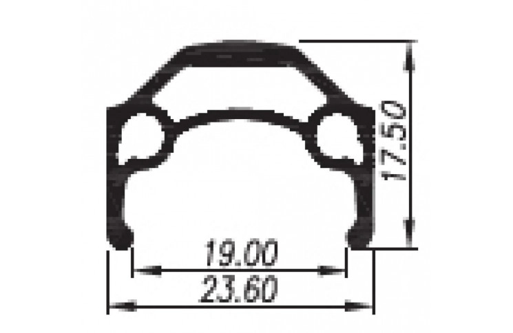 Velg Primax E STR20 26″ gebust 559 x 19C - 36 gaats - velgrem zwart