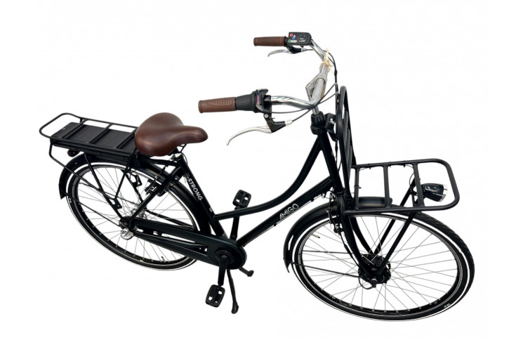 Damesfiets E-bike Amigo E-strog 28"/52cm/zwart/(36V 12.8Ah 460.8Wh)