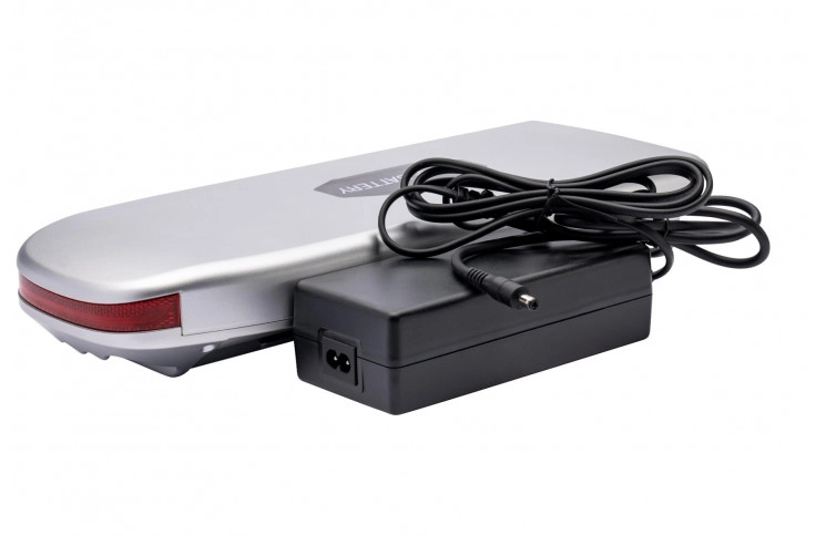 Sparta E-motion compatible fietsaccu 36V 16Ah (576Wh) zilver incl. nieuwe lader