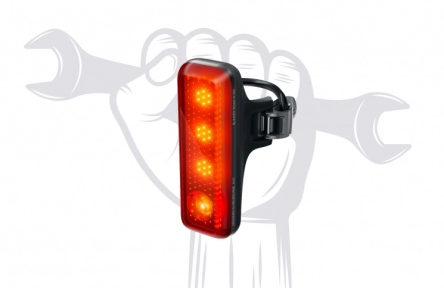 Vervanging van fietsachterlicht, materialen worden apart berekend