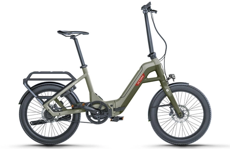 VICTORIA Electric folding bike Fylgran 7 №1 20"/45cm-Onesize/5/fresh oliv/02920006