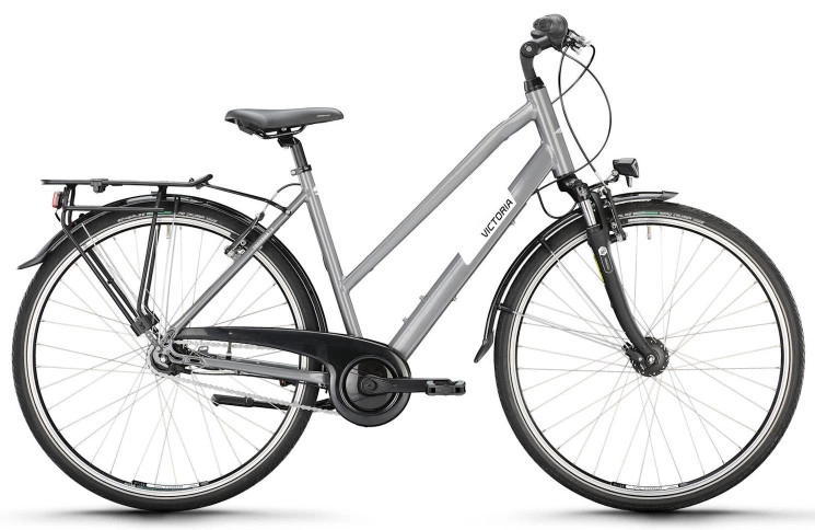 VICTORIA Trekkingfiets TREQANA 3 28"/46cm-S/8/asgrijs/02985794