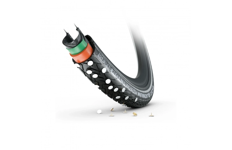 CST Platinum Protector (4mm anti-lek) zwart met reflectie. 28x1.75, ETRTO 47-622