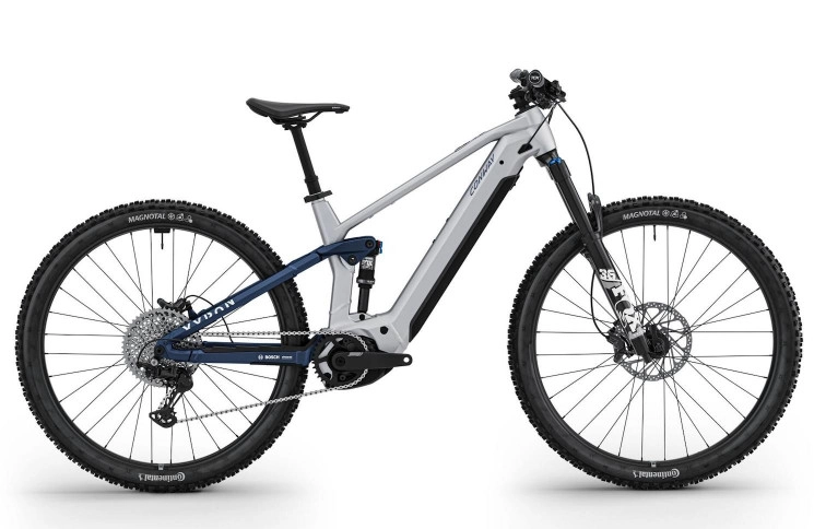CONWAY Elektrische MTB Full-Suspension Xyron ST 5.0 №2 29"/39cm-S/12/alu raw mat - diepblauw mat/02810816