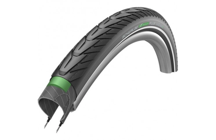 Buitenband Schwalbe Energizer Plus GreenGuard 28 x 1.75"/ 47-622mm - zwart met reflectie