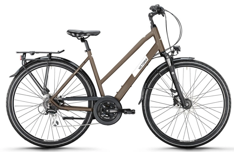 VICTORIA Trekkingfiets TREQANA 4 28"/56cm-L/24/aardegrijs mat/02986123