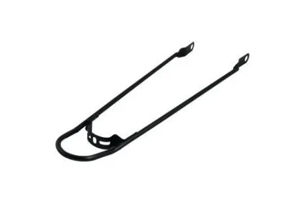 Spatbordstang 28" met bumper. Montage op frame dmv M5 boutje. mat zwart