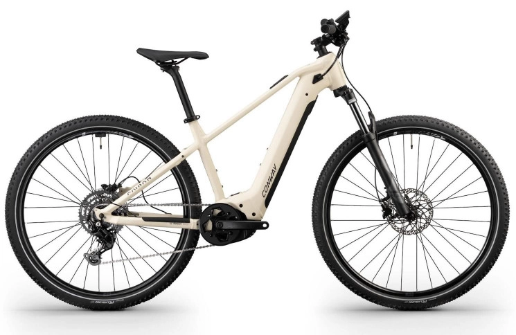 CONWAY Elektrische MTB Hardtail Cairon S 1.0 №1 29"/49cm-L/9/ivoor mat - zwart mat/02811068