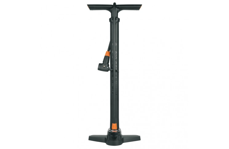 Floor pump SKS Air X Press 8.0 Plastic with pressure gauge Black/Orange