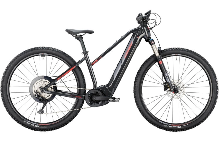 CONWAY Elektrische MTB Hardtail Cairon S 5.0 29"/45cm-M/9/zwart metallic - rood metallic mat/02894848