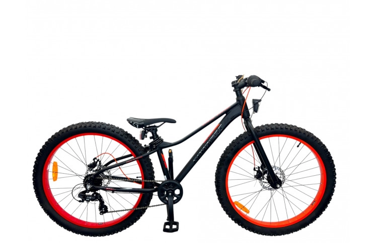 Volare Gradient Kinderfiets 26"/33 cm/Zwart-Oranje-Rood/22671