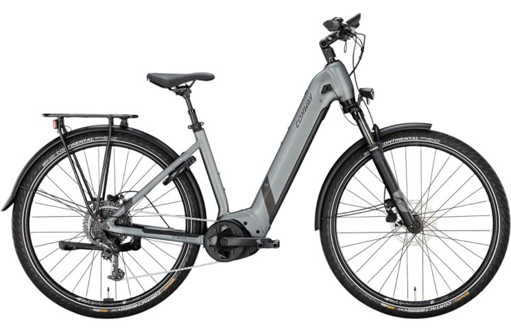 CONWAY Elektrische trekkingfiets Cairon T 3.0 750 28"/50cm-L/9/shadowgrey metallic mat - zwart metallic mat/02829893