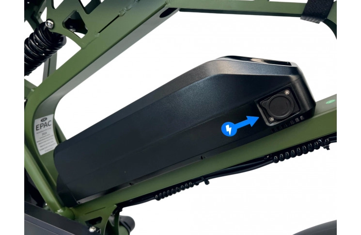 DIABLO E-BIKE, E-ONE, MATT-GREEN, 1000819 ACCU 15AH 48V 720WH