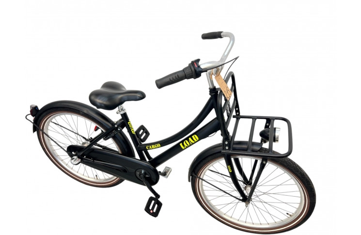 Meisjesfiets Load Cargo M/al/zwart/24/stad/f38