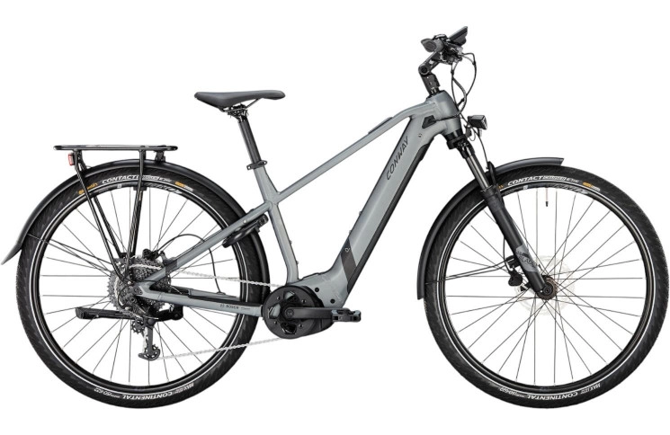 CONWAY Elektrische trekkingfiets Cairon T 3.0 750 28"/57cm-XXL/9/schaduwgrijs metallic mat - zwart metallic mat/02829828