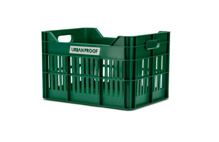 Gerecyclede Fietskrat Urban Proof Click 30 Liter - Retro Groen