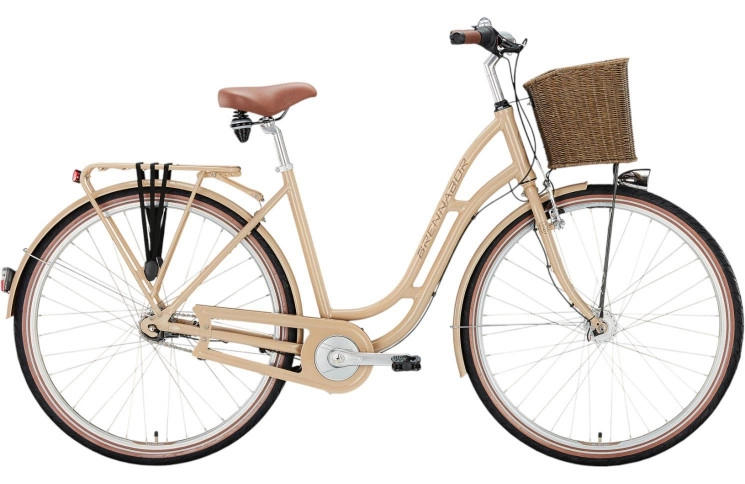 BRENNABOR City bike R-22 28"/55cm-L/7/cream - hazelnut brown/02506806