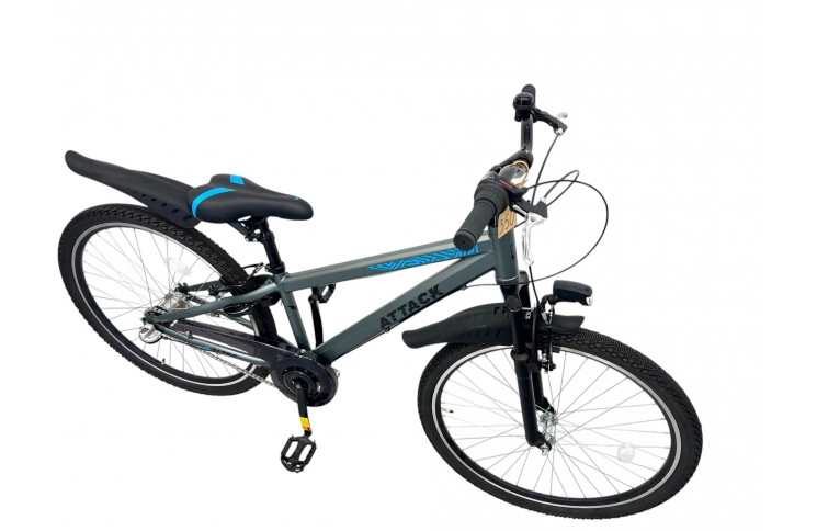 Jongensfiets Altec Attack 26" 33cm MTB N-3 Antraciet-Blue