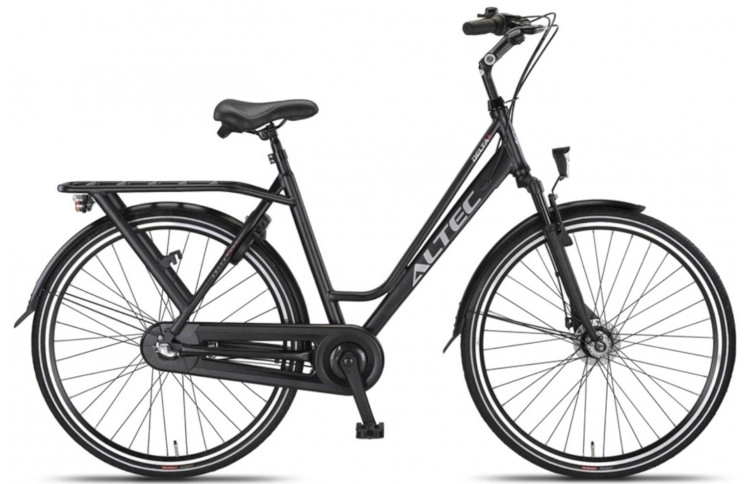 Damesfiets Altec Delta + Plus 28"/56 cm/Zwartmat/284635