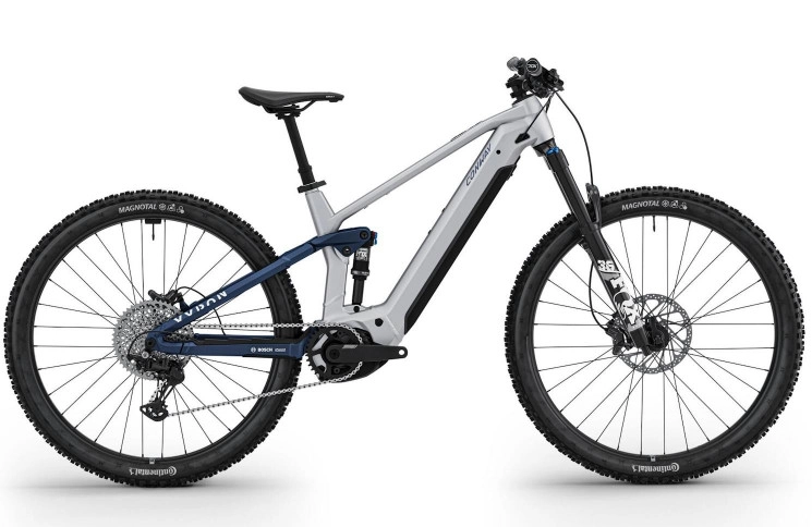 CONWAY Elektrische MTB Full-Suspension Xyron ST 5.0 №2 29"/44cm-L/12/alu raw mat - diepblauw mat/02810818