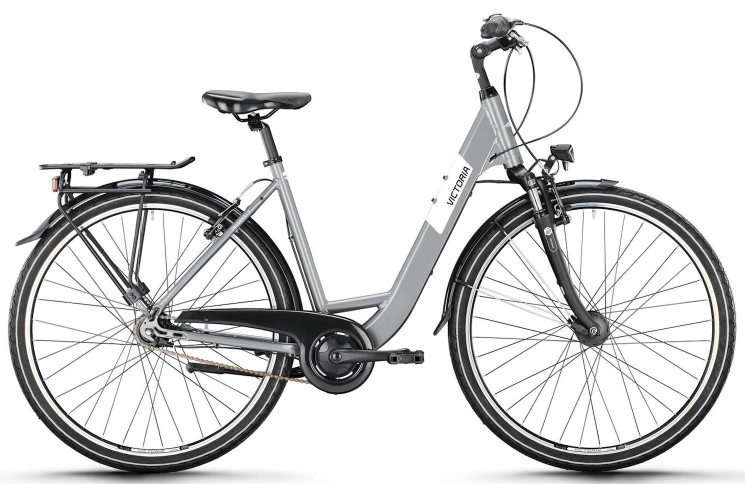 VICTORIA Trekkingfiets TREQANA 3 28"/46cm-S/8/asgrijs/02985828