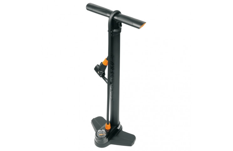 Floor pump SKS Air X Press 8.0 Plastic with pressure gauge Black/Orange