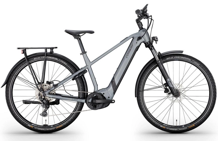 CONWAY Elektrische trekkingfiets Cairon T 3.0 750 SE №1 28"/45cm-M/9/shadowgrey metallic mat - zwart metallic mat/02810548
