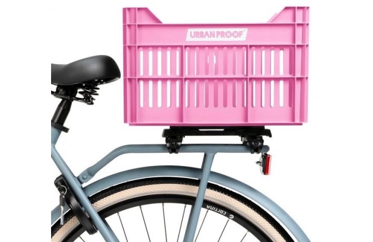 Recycled Bike Crate Urban Proof Click 30 Liters - Bright Pink
