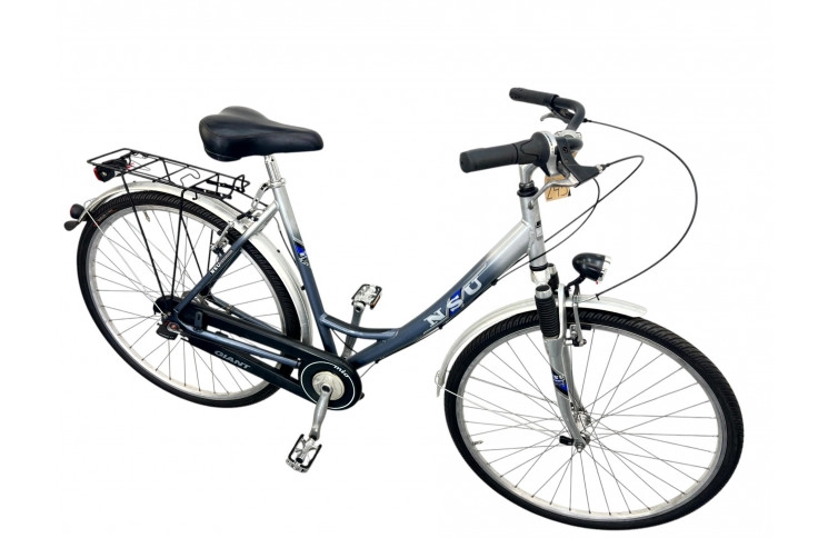 Damesfiets NSU 28" 56 blauw-grijs