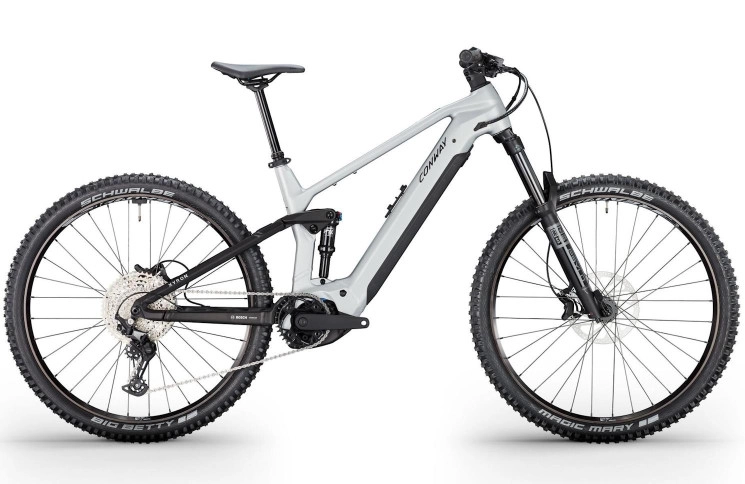 CONWAY Elektrische MTB Full-Suspension Xyron ST 4.0 №1 29"/46cm-XL/12/alu raw matt - zwart/02810160