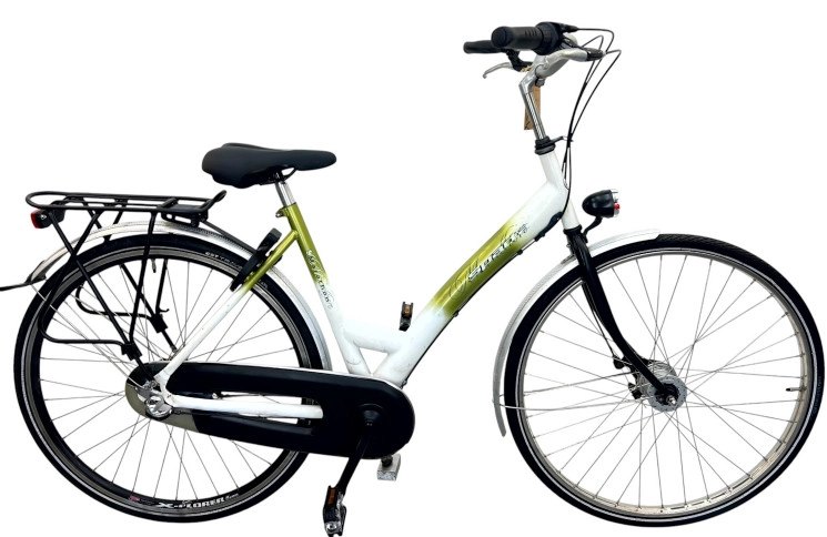 Damesfiets Sparta Marathon 28"/50cm/wit-groen