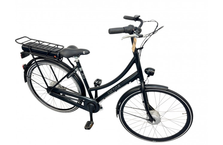 Damesfiets Cortina U1 E-bike W/al/stad/28/zwart/f50 (450Wh/10.4Ah/43V)