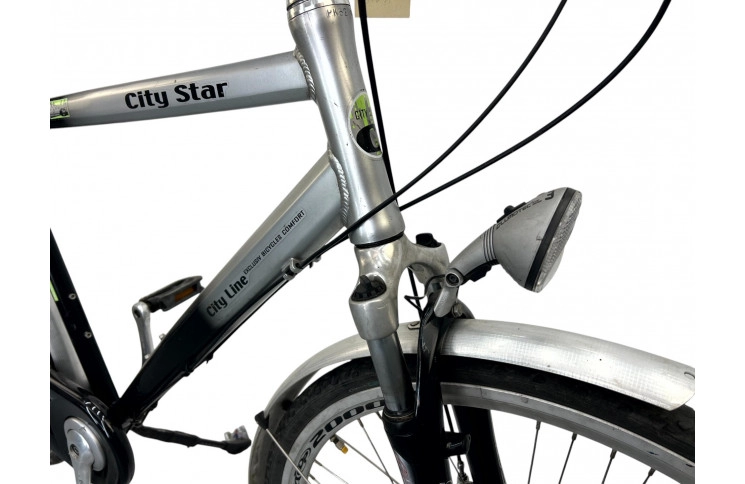 Herenfiets City Star m/silver/28/al/sity
