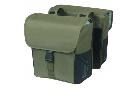 Basil dubbele tas Go 32L donkergroen