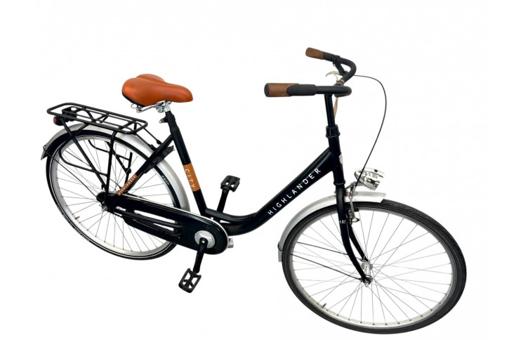 Damesfiets Highlander City 28" 53cm zwart