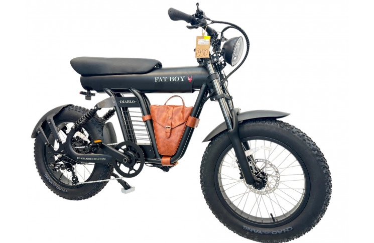 DIABLO E-BIKE, FAT BOY, MATT-BLACK/BLACK, 15,6AH 48V 748,8WH