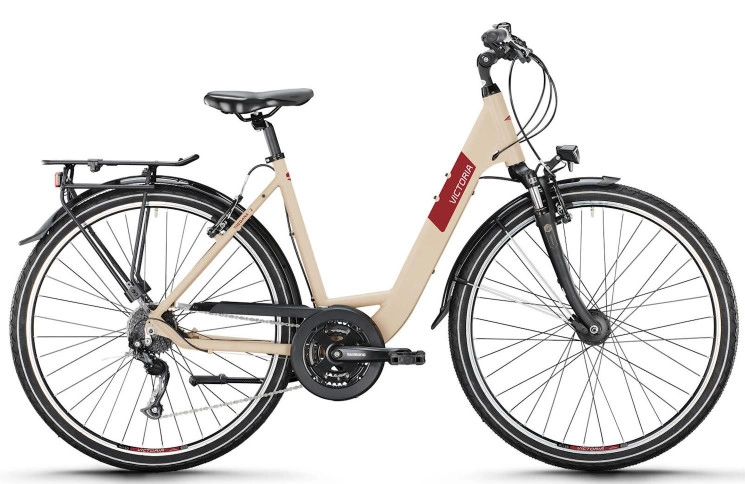 VICTORIA Trekkingfiets TREQANA 2 28"/51cm-M/24/grijsbeige mat/02986057