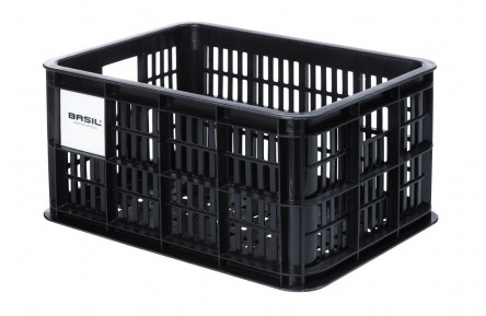 Gerecyclede fietskrat Basil Krat S 17,5 liter 29 x 39 x 20 cm - zwart