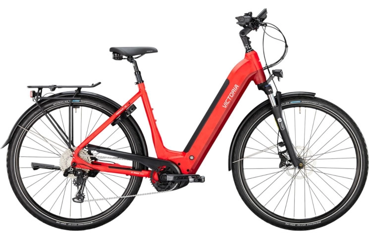 VICTORIA Elektrische trekkingfiets TRESALO 14 28"/44cm-XS/10/fuego rood mat/02981264