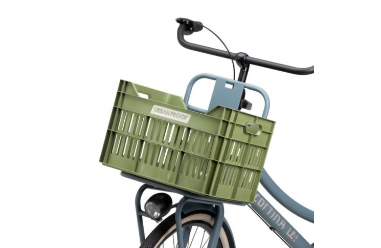 Gerecyclede Fietskrat Urban Proof Click 30 Liter - Olijf groen