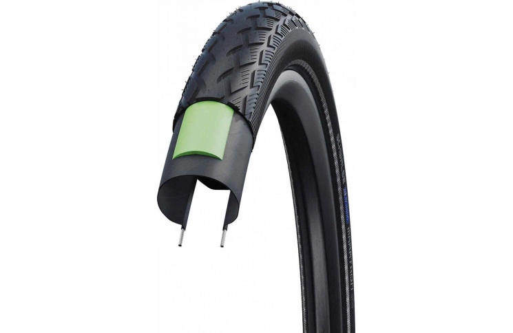 Buitenband Schwalbe Green Marathon GreenGuard 28 x 1.50"/ 40-622 - zwart met reflectie