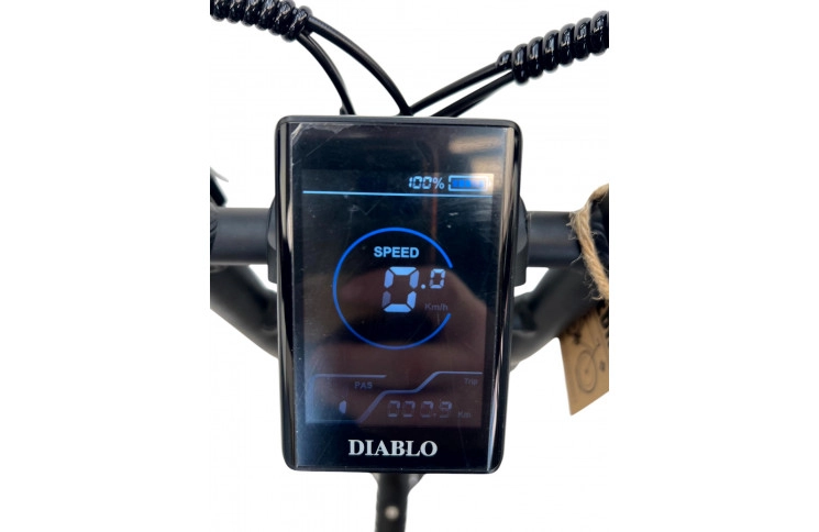 DIABLO E-BIKE, ZIPPER, 7SP SHIMANO, MATT BLACK, REAR SUSPENSION, 1000462 ACCU (15 Ah,48V,720 Wh)