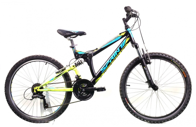 Boys' bike Sprint Element 24" S black and green
