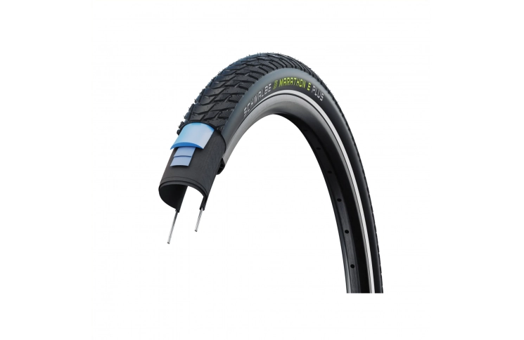 Schwalbe Marathon E-plus smartguard (5mm anti-puncture) TwinSkin, Black with reflection, 28x1.75 ETRTO 47-622
