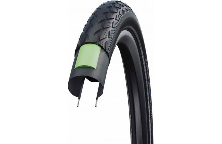 Buitenband Schwalbe Green Marathon GreenGuard 28 x 1.75"/ 47-622mm - zwart met reflectie
