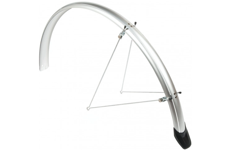 Spatbordset Eurofender Elegance 28" x 46 mm - zilver