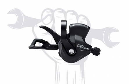 Vervanging schakelhendel stuur + derailleurafstelling. Onderdelen niet inbegrepen.